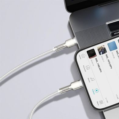 Кабель Baseus Cafule Series Metal Data Cable Type-C to iP PD 20W 1m White (CATLJK-A02) [802541]