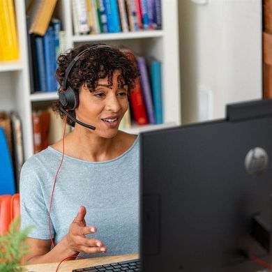 Гарнітура комп'ютерна моно On-ear Poly Blackwire 5210, USB-A, USB-C, 3.5 мм, всеспрямований, noise cancelling, чорний (8X230AA) [107420]