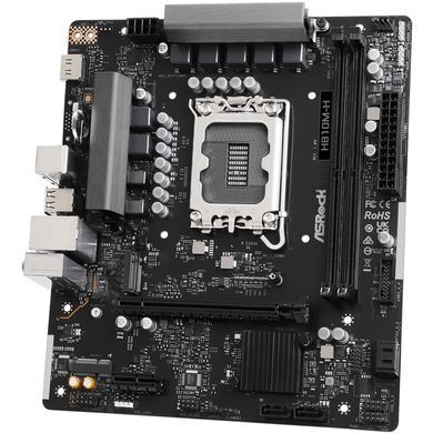 Материнська плата AsRock (1851/H810, 2*DDR5, PCIex16, HDMI, 4xSATA, M.2, Glan, 7.1ch, mATX) (H810M-H) [405613]