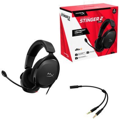 Гарнітура ігрова HyperX Cloud Stinger 2 Core, mini-jack/dual 3.5мм, 2м/0.15м, чорний (683L9AA) [107313]