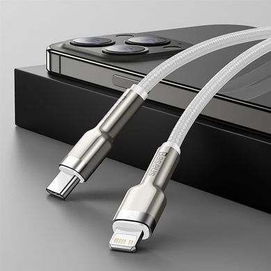 Кабель Baseus Cafule Series Metal Data Cable Type-C to iP PD 20W 1m White (CATLJK-A02) [802541]