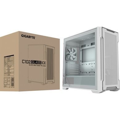Корпус Gigabyte C102 Glass Ice White без БЖ (GB-C102GI) [615098]