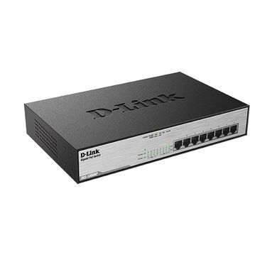 Комутатор D-Link 8xGE PoE, 140W, Некерований (DGS-1008MP) [104787]