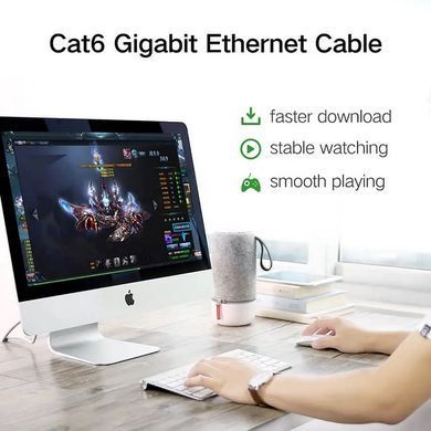 Мережевий кабель UGREEN NW102 Cat 6 U/UTP Lan Flat Cable 5m (Black) (UGR-50176) [803351]