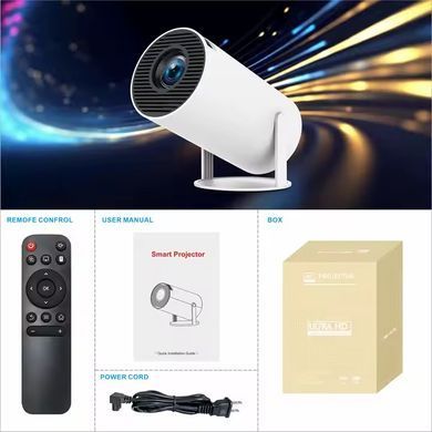 Проєктор H96 MAX HY300A LED LCD HD 100AL 16:9 RK3326 1G/8G Android 9.0 HDMI WiFi BT білий (H96MAX_HY300A) [403354]