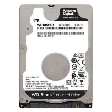 Запам&rsquo;ятовувальний пристрій на жорстких дисках (HDD) SATA2.5" 1TB 7200RPM 64MB BLACK WDC (WD10SPSX) [502564]