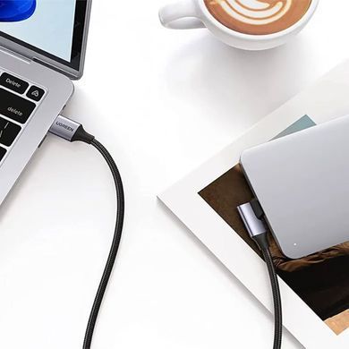 Кабель USB 2.0 AM-Type-C M, 1 м, 60W Чорний, 90&deg;Angle US385 UGREEN (20299) [404053]