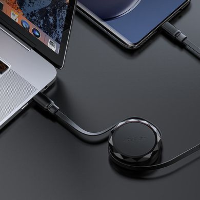Кабель ACEFAST C13-03 USB-C to USB-C dual retraction charging data cable Black (6974316280132) [803613]
