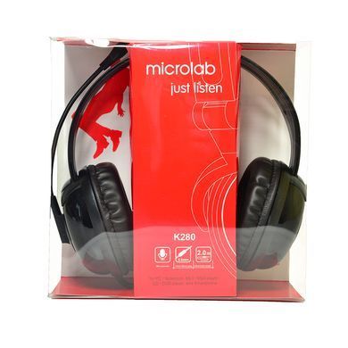 Гарнітура Microlab, 3,5мм, Black (K280) [401740]