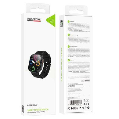 Смарт-годинник BOROFONE BD14 Ultra 51mm. 180 mAh. Smart sports watch(call version) Black (6941991124273) [805702]