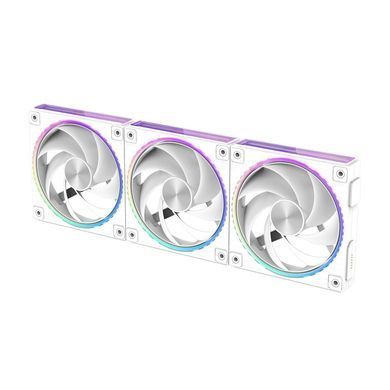 Корпусний вентилятор Zalman ZM-DF120R ARGB, 120мм, 800-2300rpm, 4pin, PWM, 3pin+5VARGB, 34,5dBa, POGO pin, Magnetic, Reversed, білий (ZM-DF120RWHITE) [113940]
