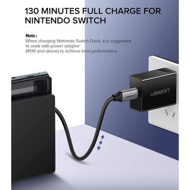 Кабель USB 3.1 Type-C M-M, 1.5 м, 60W Nickel Plating Aluminum Shell Сірий, US161 UGREEN (50751) [402390]