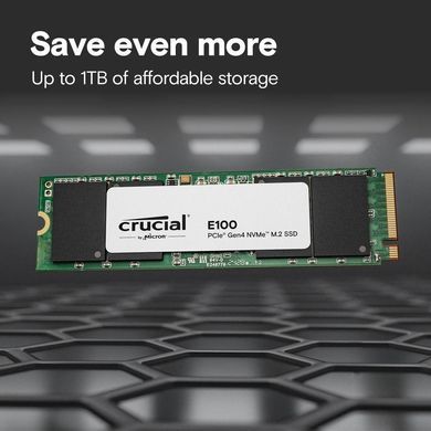 Твердотільний запам&rsquo;ятовувальний пристрій накопичувач (SSD) G4 M.2 NVME 2TB E100 CRUCIAL (CT2000E100SSD8) [503787]