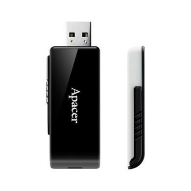 Флеш-накопичувач USB3.2 64GB Apacer AH350 Black (AP64GAH350B-1) [607237]