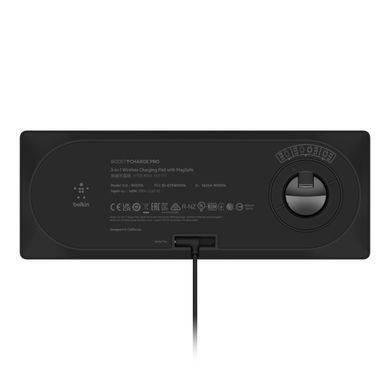 Зарядний пристрій бездротовий Belkin 3в1 MagSafe PRO iPhone/Watch/AirPods, чорний (WIZ016VFBK) [108364]