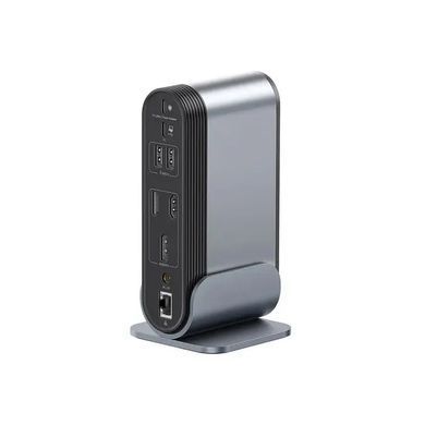 USB-хаб Baseus UnionJoy 17-Port Triple-Display Docking Station Space Grey（USB-C to HDMI4K@60Hz*2+DP4K@60Hz*1+USB3.0*3+USB-C3.0*2+USB2.0*2+PD*1+PC*1+ (B00532304811-00) [805335]