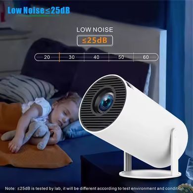 Проєктор H96 MAX HY300A LED LCD HD 100AL 16:9 RK3326 1G/8G Android 9.0 HDMI WiFi BT білий (H96MAX_HY300A) [403354]