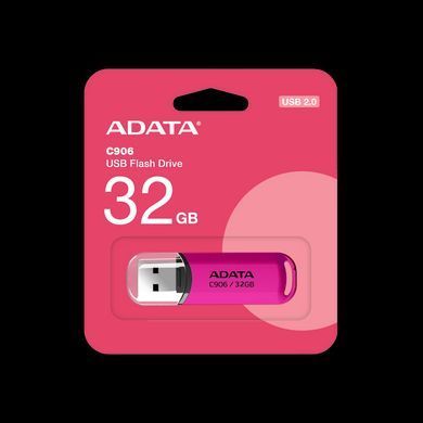 Флеш-накопичувач ADATA USB 2.0 C906 32Gb Purple Pink (AC906-32G-RPP) [803658]
