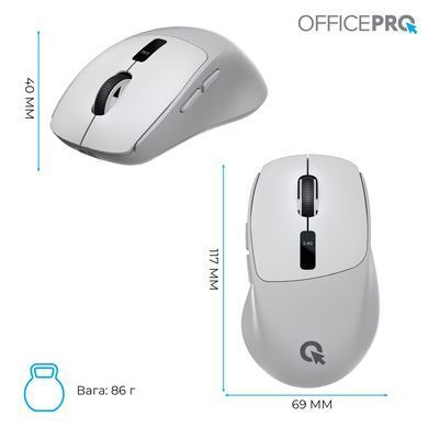 Миша бездротова OfficePro Gray (M398G) [615516]