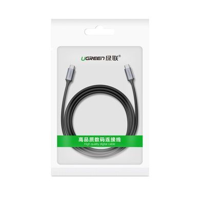 Кабель USB 3.1 Type-C M-M, 1.5 м, 60W Nickel Plating Aluminum Shell Сірий, US161 UGREEN (50751) [402390]