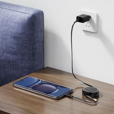 Кабель ACEFAST C13-03 USB-C to USB-C dual retraction charging data cable Black (6974316280132) [803613]