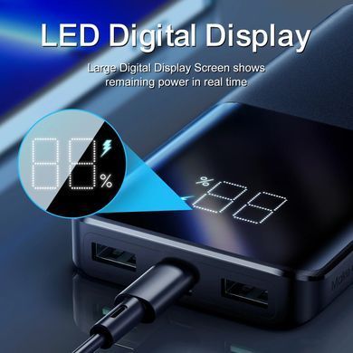 УМБ Joyroom 10000mAh 22,5W PD,QC3.0, 2xUSB-A, USB-C In/Out, Micro USB in, Black (JR-QP191) [404915]