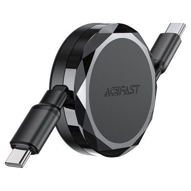 Кабель ACEFAST C13-03 USB-C to USB-C dual retraction charging data cable Black (6974316280132) [803613]