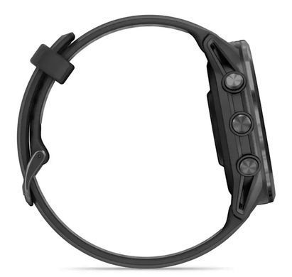 Смарт-годинник Garmin Forerunner 970 Black Carbon Gray DLC Titanium with Black/Translucent Whitestone Silicone with Slate Buckle (010-02969-60) [613061]