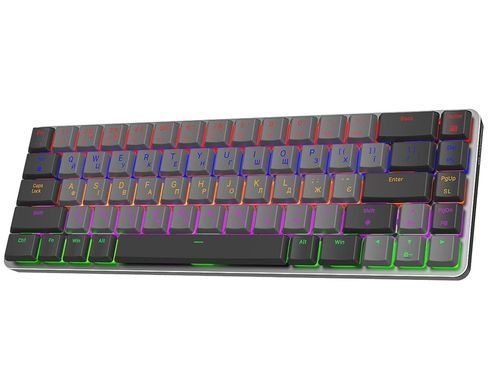 Клавіатура бездротова GamePro Red Swich Low Profile Wireless Dark Gray (MK122R) [606055]