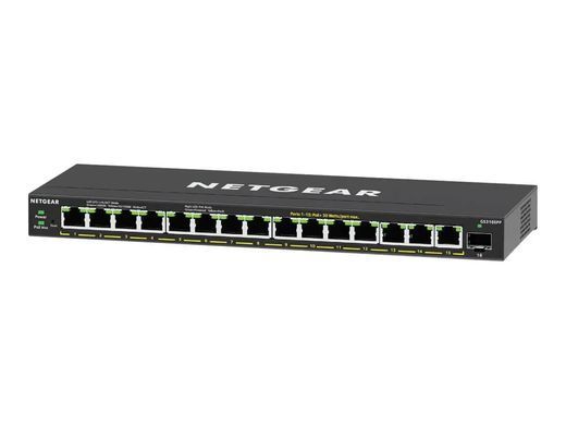 Комутатор NETGEAR GS316EPP 15xGE PoE, 1xSFP, 231Вт, WebSmart (GS316EPP-100PES) [104998]