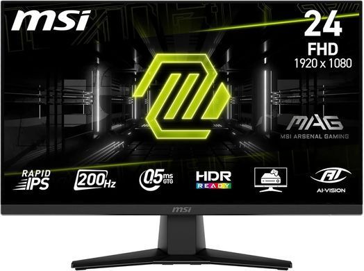 Монітор MSI 23.8" MAG 242F HDMI, DP, Audio, IPS, 200Hz, 0.5ms, sRGB 115%, FreeSync (9S6-3BC51T-001) [111737]