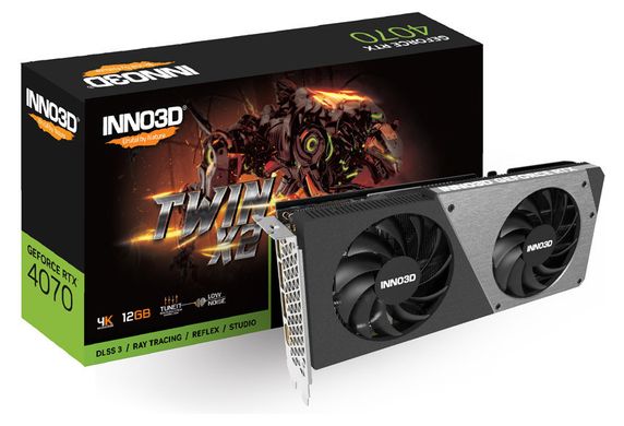 Inno3d Відеокарта GeForce RTX 4070 12Gb GDDR6X Twin X2