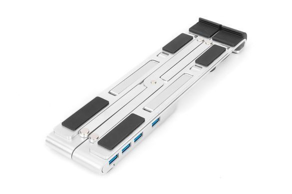Підставка для ноутбука DIGITUS Variable Notebook Stand, до 17'', USB-C Dock 5-Port, сіра (DA-90424) [108783]