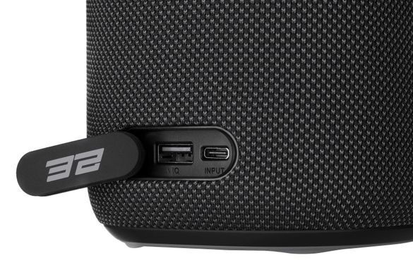 Портативна акустична система 2E SoundXDrum 50Вт, BT 5.3, TWS, RGB, PowerBank, IPX7, Чорний (2E-BSSXDWBK) [113623]