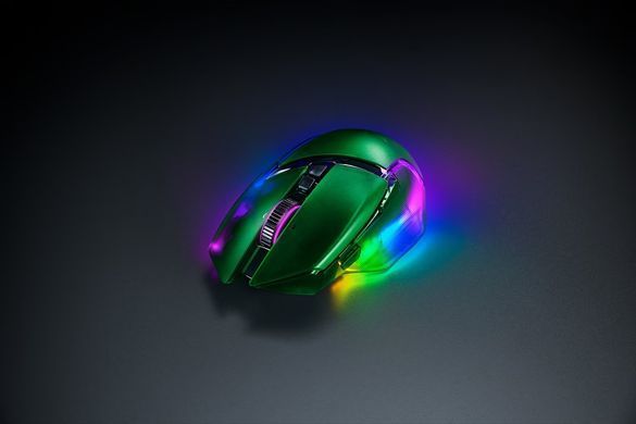 Миша Razer Basilisk V3 Pro 35K, RGB, USB-A/WL/BT, Phantom Green Ed. (RZ01-05240300-R3G1) [113225]