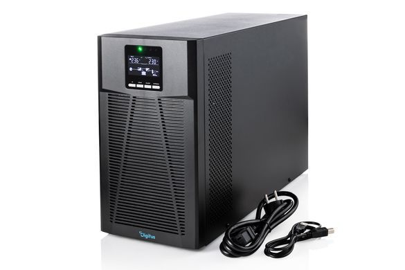 Джерело безперебійного живлення DIGITUS 2000VA/2000W, Tower, LCD, RJ45, RS232, USB, 8xC13 (DN-170131) [114548]