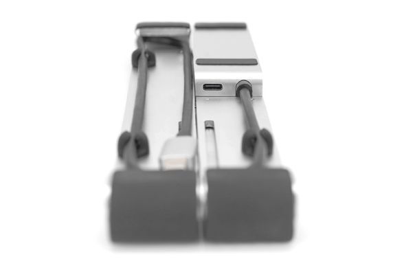 Підставка для ноутбука DIGITUS Variable Notebook Stand, до 17'', USB-C Dock 5-Port, сіра (DA-90424) [108783]