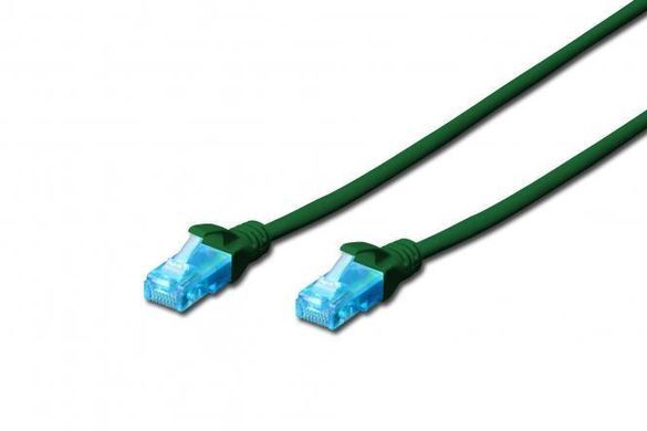 Патч-корд 2E CAT 5e, UTP, 5м, 26AWG, RJ45, 7/0.16, Cu, LSZH, зелений (2E-PC5ECU-5LSZH-GRN) [112735]