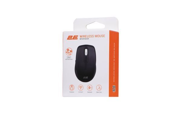 Миша 2E MF225 Silent, WL/BT, чорний (2E-MF225WBK) [104009]