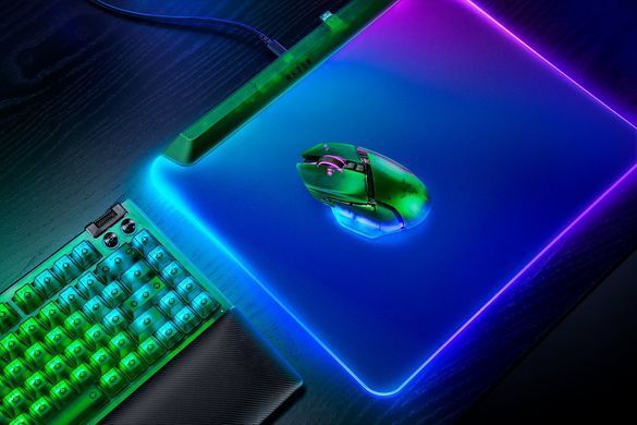 Миша Razer Basilisk V3 Pro 35K, RGB, USB-A/WL/BT, Phantom Green Ed. (RZ01-05240300-R3G1) [113225]