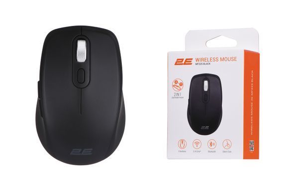 Миша 2E MF225 Silent, WL/BT, чорний (2E-MF225WBK) [104009]