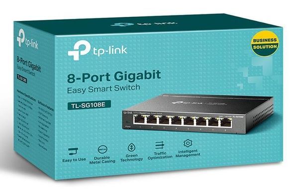 Комутатор керований, мережеве обладнання, TP-LINK (TL-SG108E) [501999]