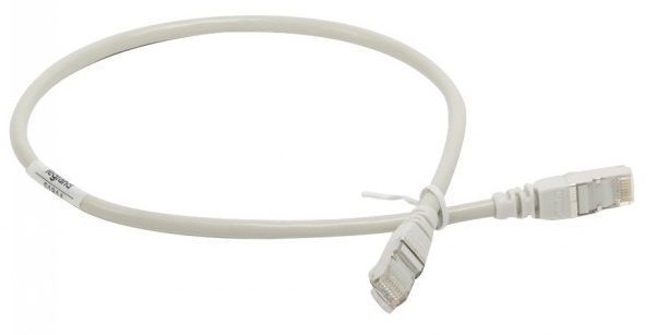Патч-корд Legrand CAT 5e F-UTP, 0.5м, AWG 26, PVC, сірий (051814) [109886]