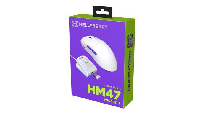 Миша бездротова Hator Hellyberry HM47 Wireless White/Violet (HM47_white_violet) [619290]