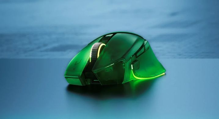 Миша Razer Basilisk V3 Pro 35K, RGB, USB-A/WL/BT, Phantom Green Ed. (RZ01-05240300-R3G1) [113225]
