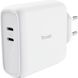 Зарядний пристрій мережевий Trust Maxo 65Вт, 2xUSB-C PD, білий (25381_TRUST) [108416], фото 1