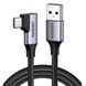 Кабель USB 2.0 AM-Type-C M, 1 м, 60W Чорний, 90&deg;Angle US385 UGREEN (20299) [404053], фото 1