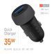 Автомобільний зарядний пристрій ColorWay 2USB (Type-C PD35W + USB QC3.0) 35W Black (CW-CHA064PD-BK) [618405], фото 6