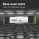 Твердотільний запам&rsquo;ятовувальний пристрій накопичувач (SSD) G4 M.2 NVME 2TB E100 CRUCIAL (CT2000E100SSD8) [503787], фото 3