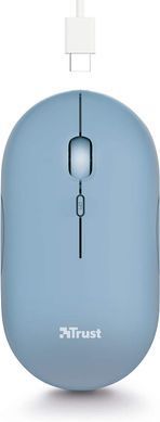 Миша Trust Puck Rechargeable, Ultra-Thin, BT/WL, Silent, синій (24126_TRUST) [104043]